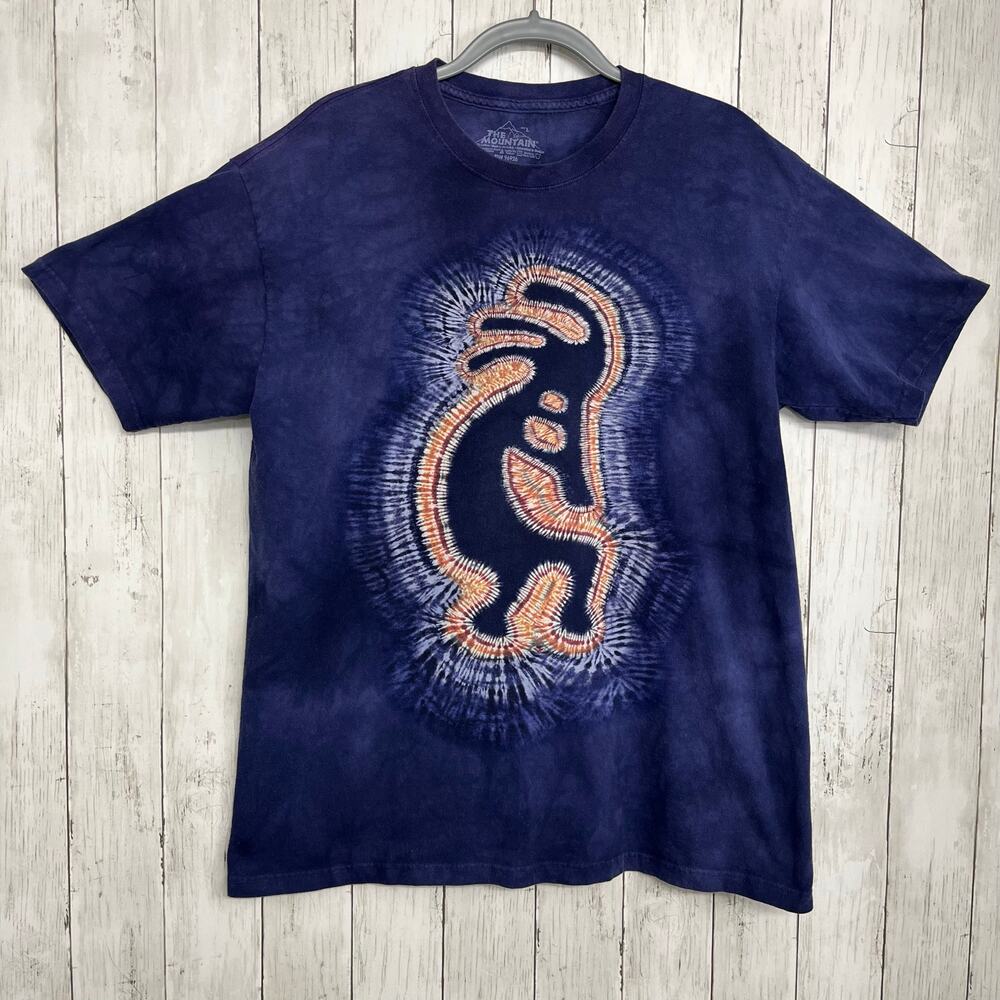 The Mountain Koko Hand Tie Dye Classic Short Sleeve Cotton T-Shirt Large